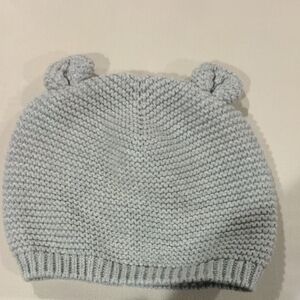 Gray Knit Beanie with Ears